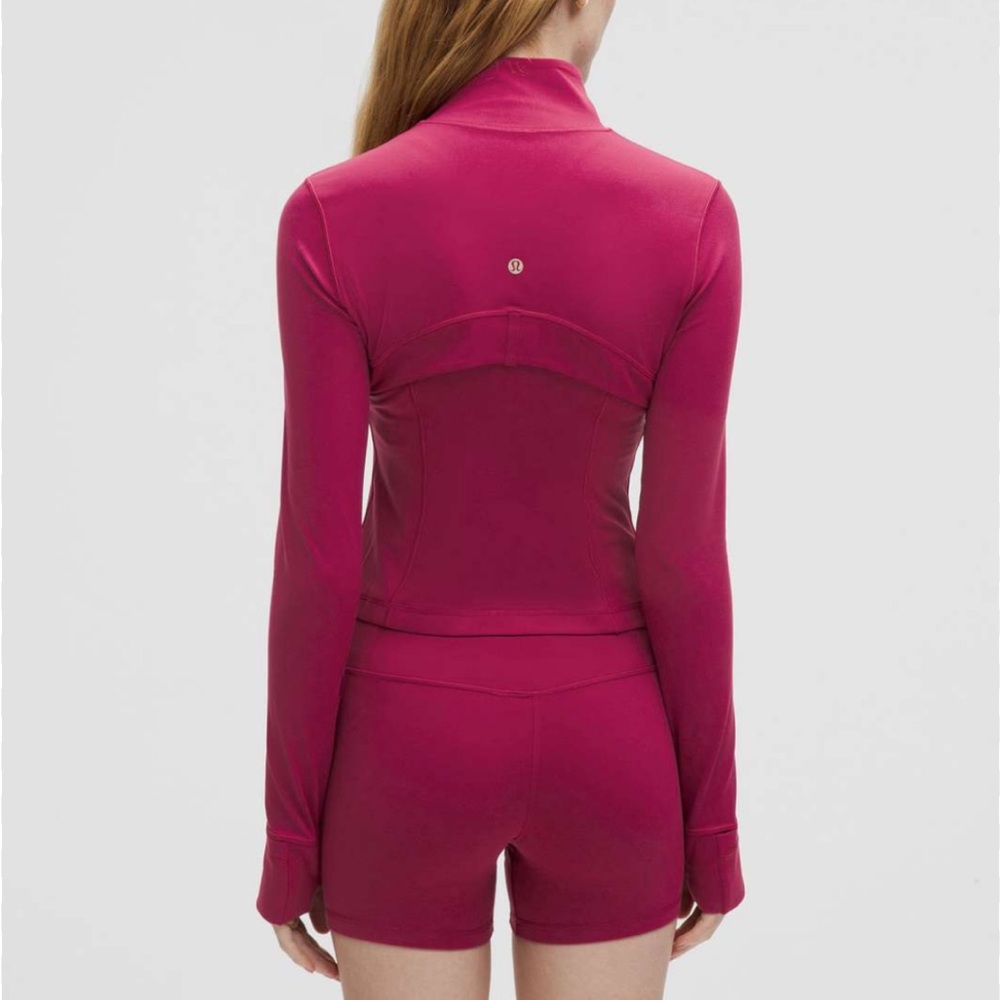 NWT Lululemon Define Cropped Jacket Nulu Magenta Smoke Gold Size 8 - Picture 2 of 7